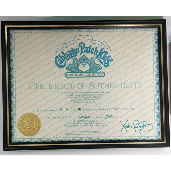 Cabbage Patch Vintage 1985 In Original Box Porcelain Doll CLE 0040 - Picture 9 of 9